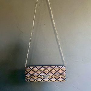 BCBG Carlie Clutch Multi-Color Woven Cross body Purse beautiful